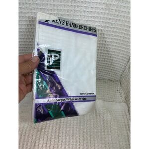 Classic Mens Paris Accessories Handkerchiefs OS White
